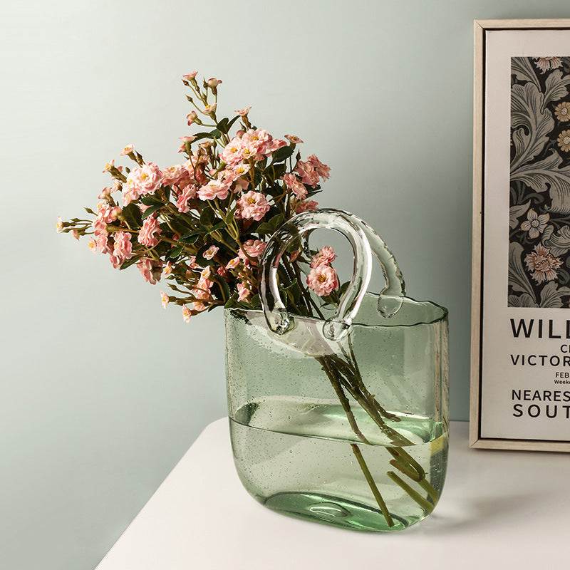 Transparent Bag Hydroponic Flower Vase – Handbag Style Home Decor