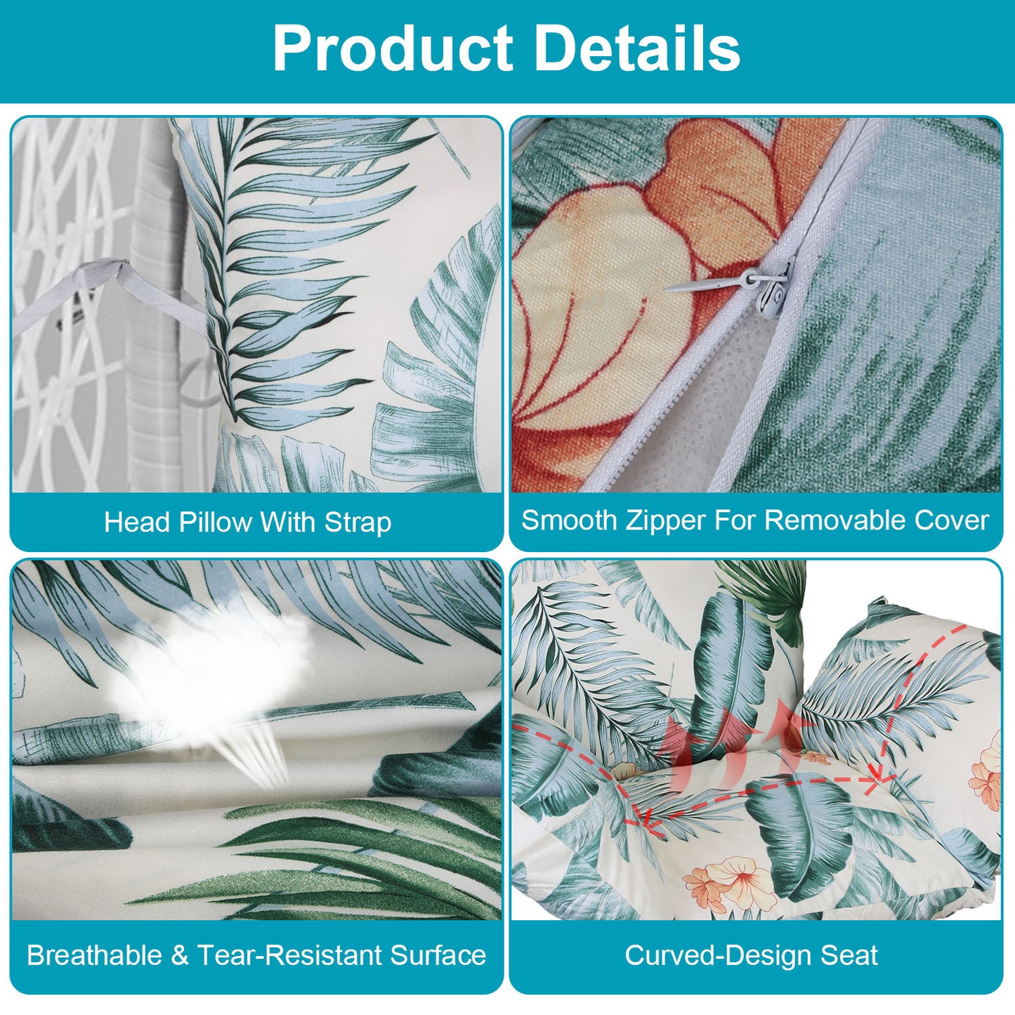 Durable Outdoor Egg Chair Cushion – Cozy Seating for Patio, Deck & Poolside