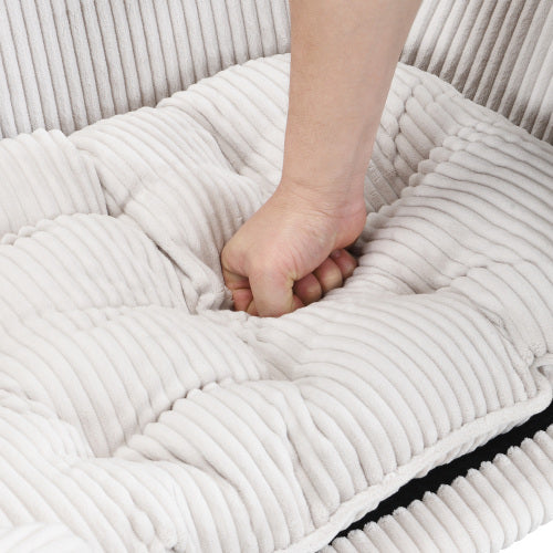 Elevated Dog Bed Frame – Corduroy Pet Couch with Wooden Legs for Small Dogs