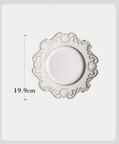 Creative Baroque European Dinnerware Set – Elegant Ceramic Plates & Bowls