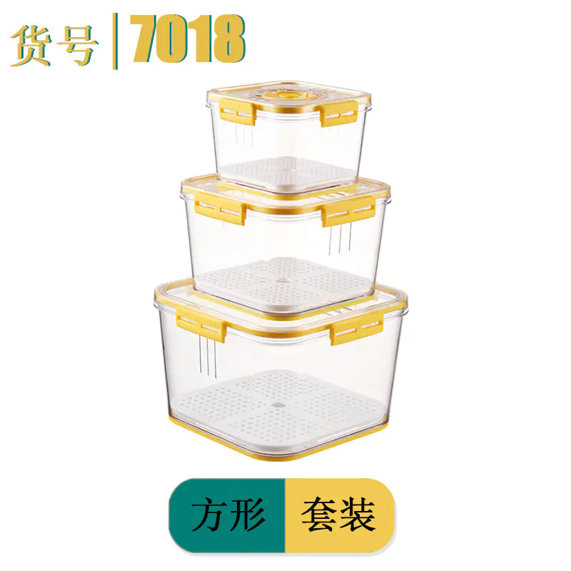 PET Refrigerator Storage Box Set – Airtight Freezer-Safe Kitchen Containers