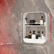 Wall-Mounted Bathroom Shelf – No-Drill Storage Organizer for Toiletries & Cosmetics