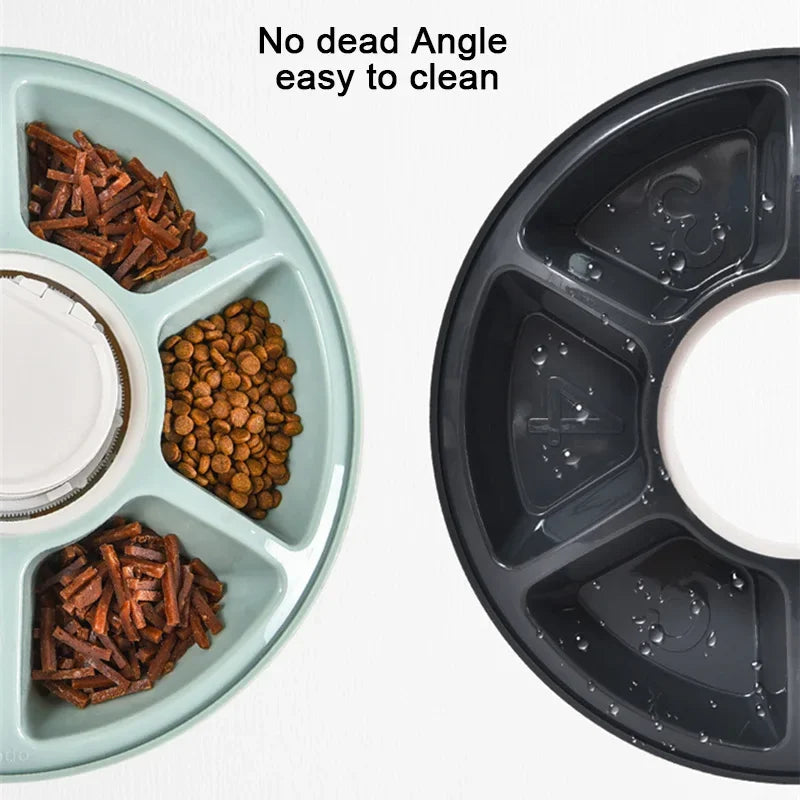 Automatic Cat & Dog Feeder – 6 Meal Trays, LCD Display, Anti-Slip