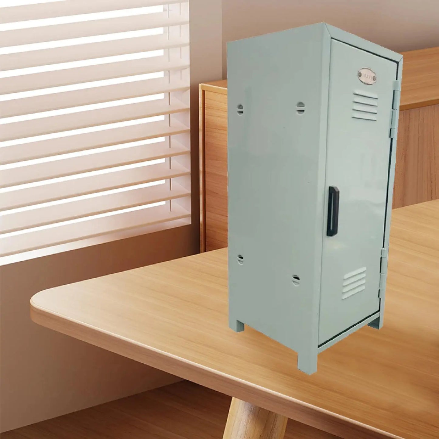 Mini Locker Cabinet Stackable Storage Bin Small Makeup Storage Cabinet Mini Locker Box for Bedroom Apartments Paper Money