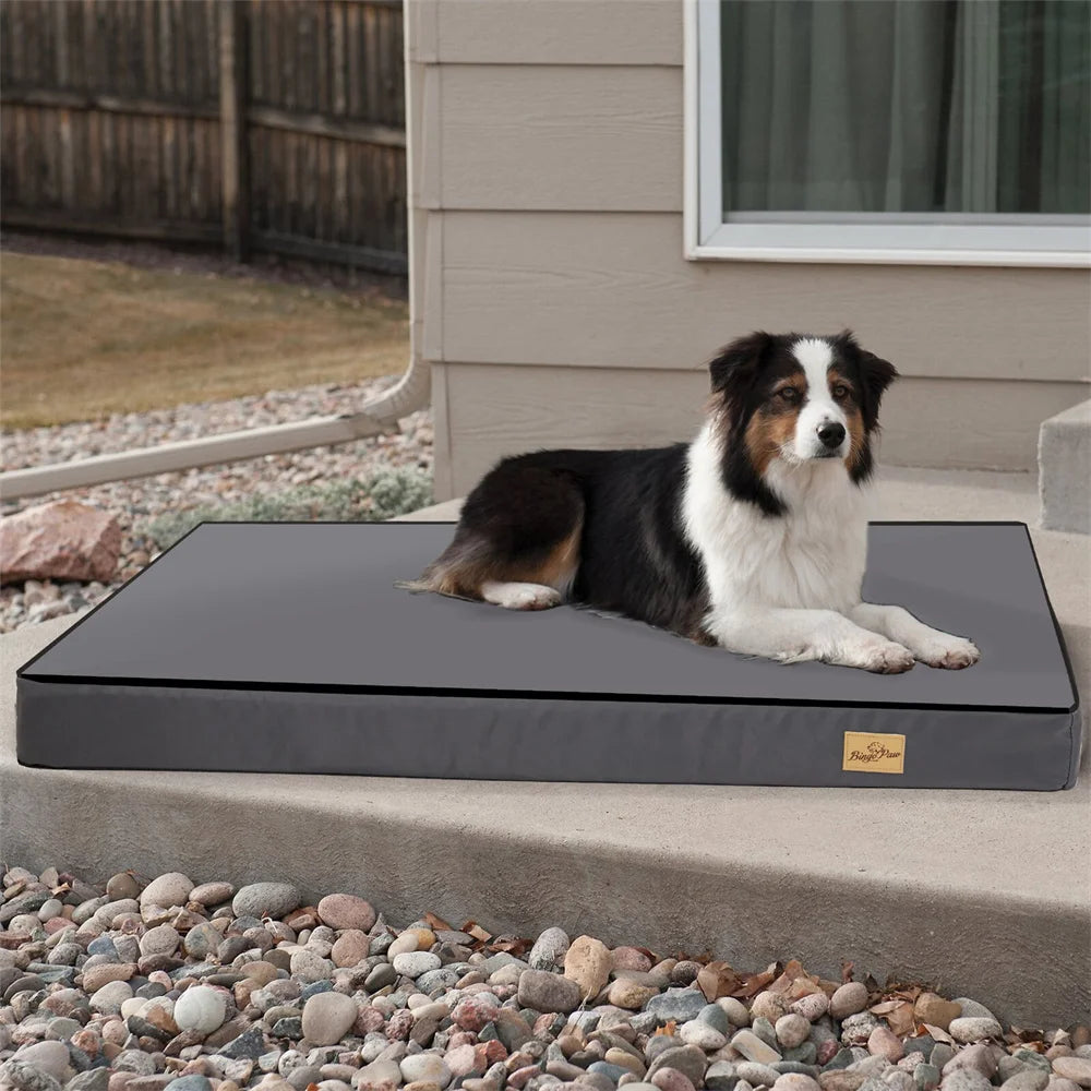 Orthopedic Waterproof Dog Bed – Memory Foam Crate Mat for Small to XXL Dogs