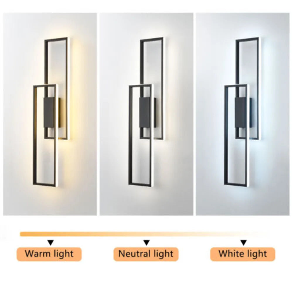 Bymaocar 110-220V Modern LED Wall Lamp Fixture Sconce Bedroom Bedside Living Hallway Stair Light W/ Remote Control Fit 8m²-15m²