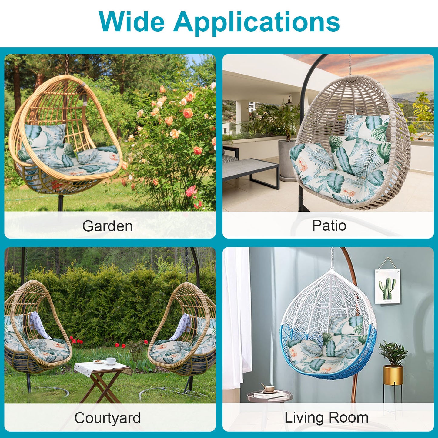 Durable Outdoor Egg Chair Cushion – Cozy Seating for Patio, Deck & Poolside