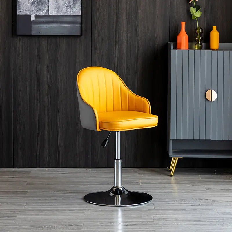Luxury Modern Bar Chair | Adjustable Height Swivel Stool with Comfortable Backrest