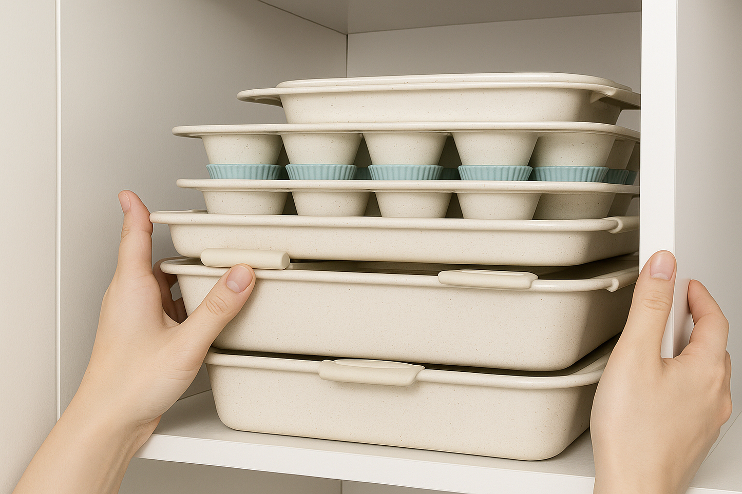 Kikcoin 22-Piece Nonstick Bakeware Set – Stackable & Oven Safe to 450°F