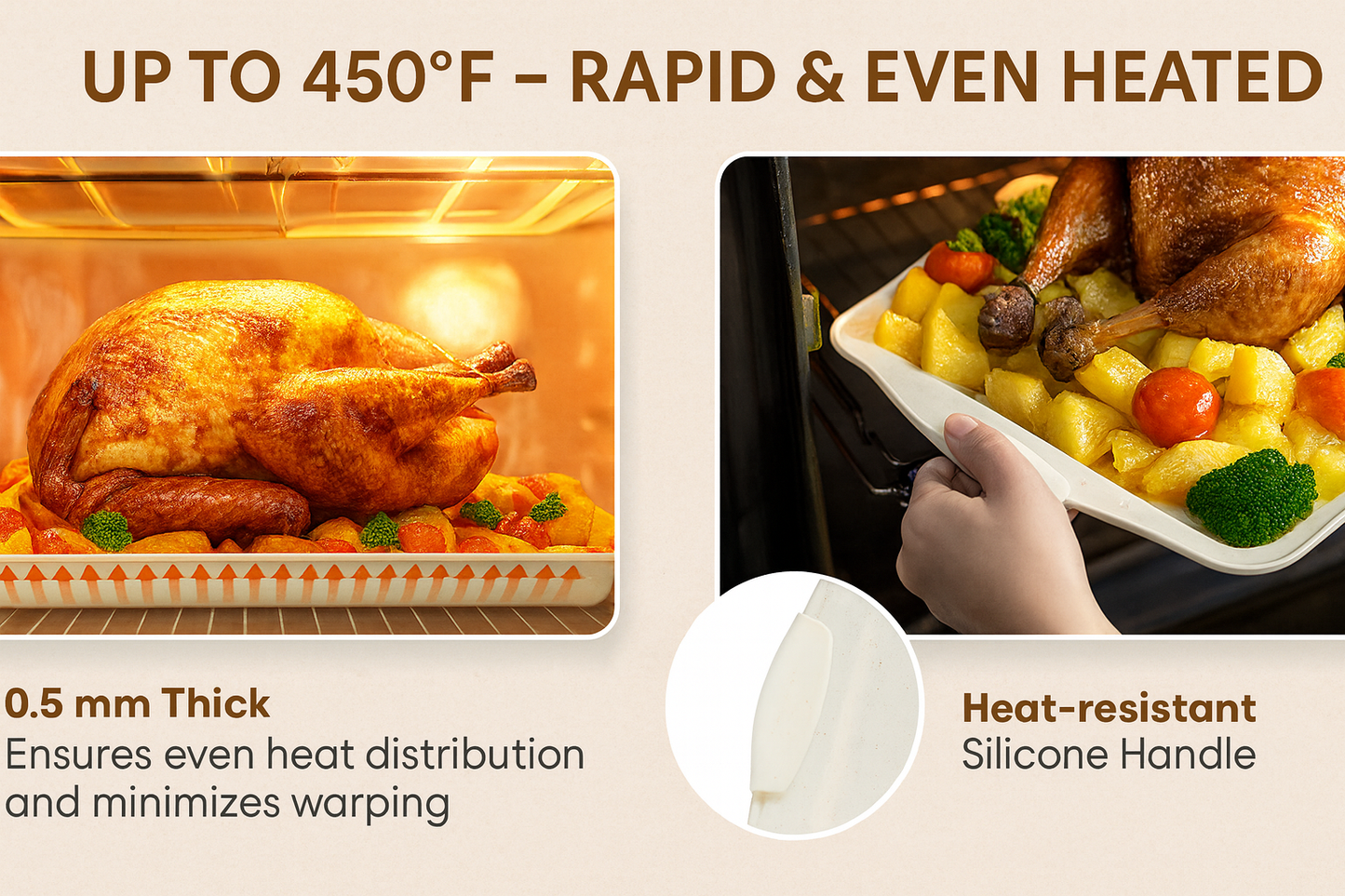 Kikcoin 22-Piece Nonstick Bakeware Set – Stackable & Oven Safe to 450°F