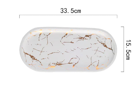 Luxury Ceramic Fish Plate – Modern Nordic Dish for Dining & Home Decor