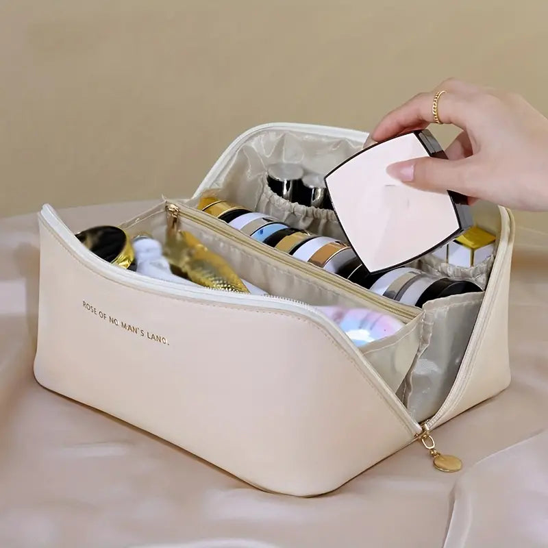 Large Capacity Travel Cosmetic Bag – Stylish Makeup Organizer for Travel & Home