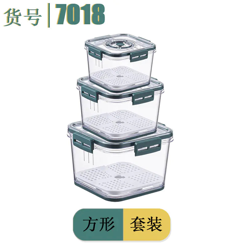 PET Refrigerator Storage Box Set – Airtight Freezer-Safe Kitchen Containers