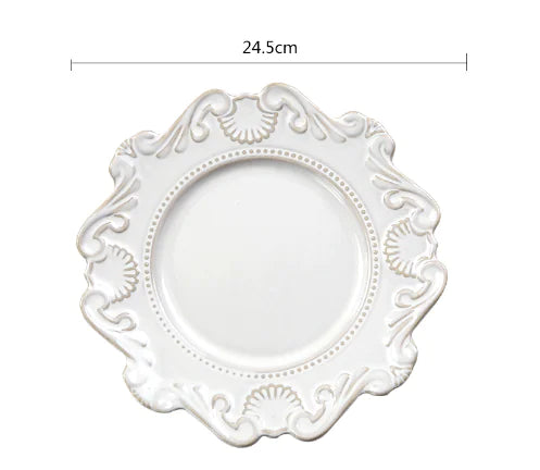 Creative Baroque European Dinnerware Set – Elegant Ceramic Plates & Bowls