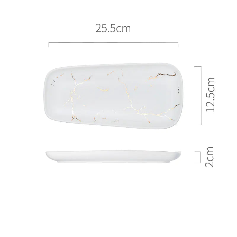 Luxury Ceramic Fish Plate – Modern Nordic Dish for Dining & Home Decor