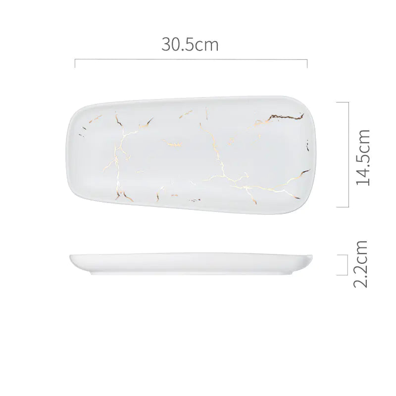 Luxury Ceramic Fish Plate – Modern Nordic Dish for Dining & Home Decor