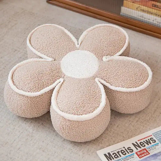 Plush Flower Pillow – Cozy Floor Cushion & Washable Backrest Decor