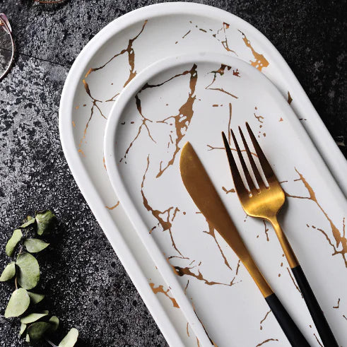 Luxury Ceramic Fish Plate – Modern Nordic Dish for Dining & Home Decor