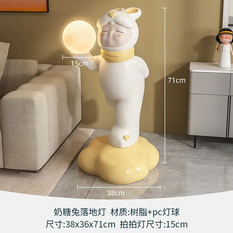 82cm Nordic Cartoon Floor Lamp – Candy Rabbit Night Light for Cozy Living & Dreamy Bedrooms
