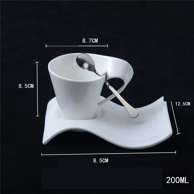 Elegant White Ceramic Coffee Mug – 90 ml Espresso Cup, Dishwasher & Microwave Safe