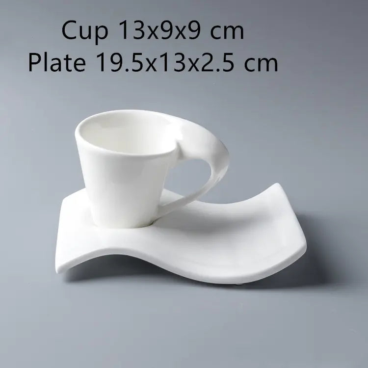 Elegant White Ceramic Coffee Mug – 90 ml Espresso Cup, Dishwasher & Microwave Safe