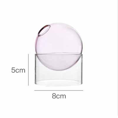 Creative Colorful Glass Bubble Vase – Modern Spherical Borosilicate Decoration