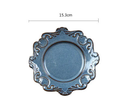 Creative Baroque European Dinnerware Set – Elegant Ceramic Plates & Bowls