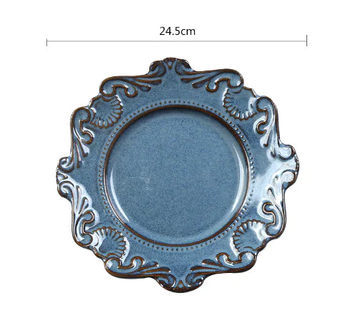 Creative Baroque European Dinnerware Set – Elegant Ceramic Plates & Bowls
