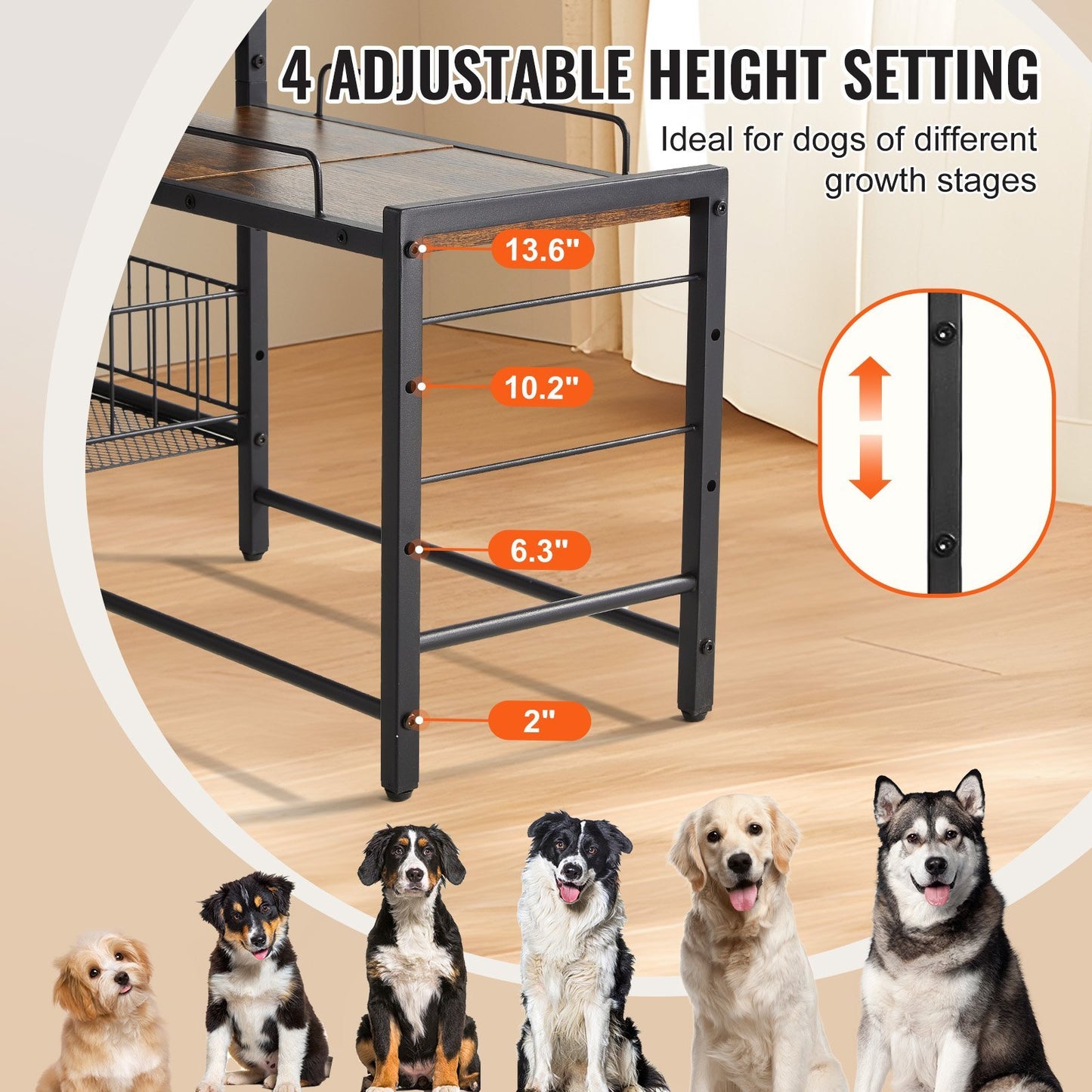 Pet Feeding Station with Storage – Elevated Dog Food & Toy Organizer