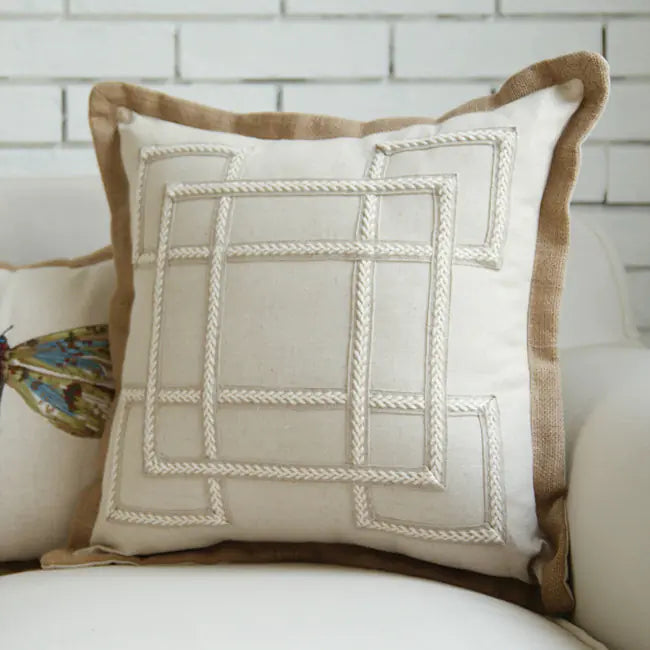 Luxury Decorative Pillowcase – Square 50x50cm Geometric Cushion for Living Room