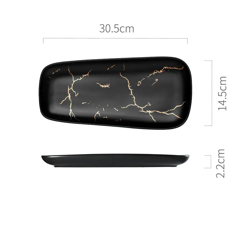 Luxury Ceramic Fish Plate – Modern Nordic Dish for Dining & Home Decor