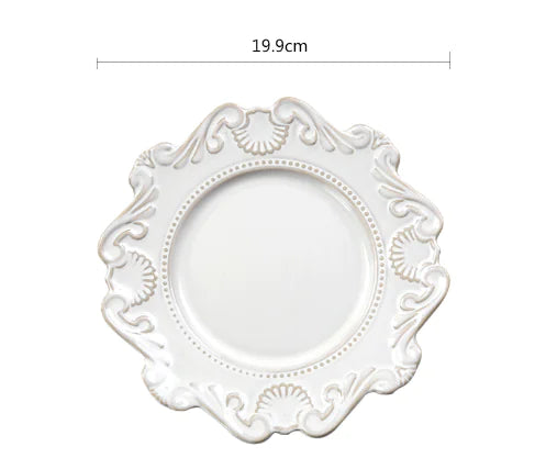 Creative Baroque European Dinnerware Set – Elegant Ceramic Plates & Bowls