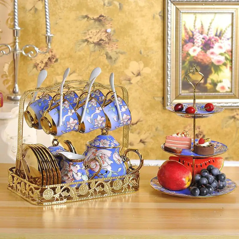 Luxury Bone China Coffee Cup and Saucer Set