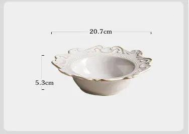 Creative Baroque European Dinnerware Set – Elegant Ceramic Plates & Bowls