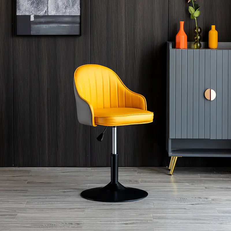 Luxury Modern Bar Chair | Adjustable Height Swivel Stool with Comfortable Backrest