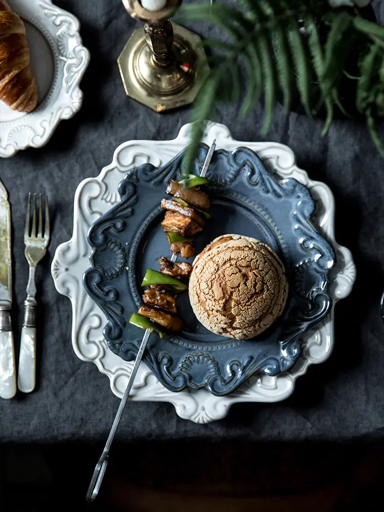 Creative Baroque European Dinnerware Set – Elegant Ceramic Plates & Bowls