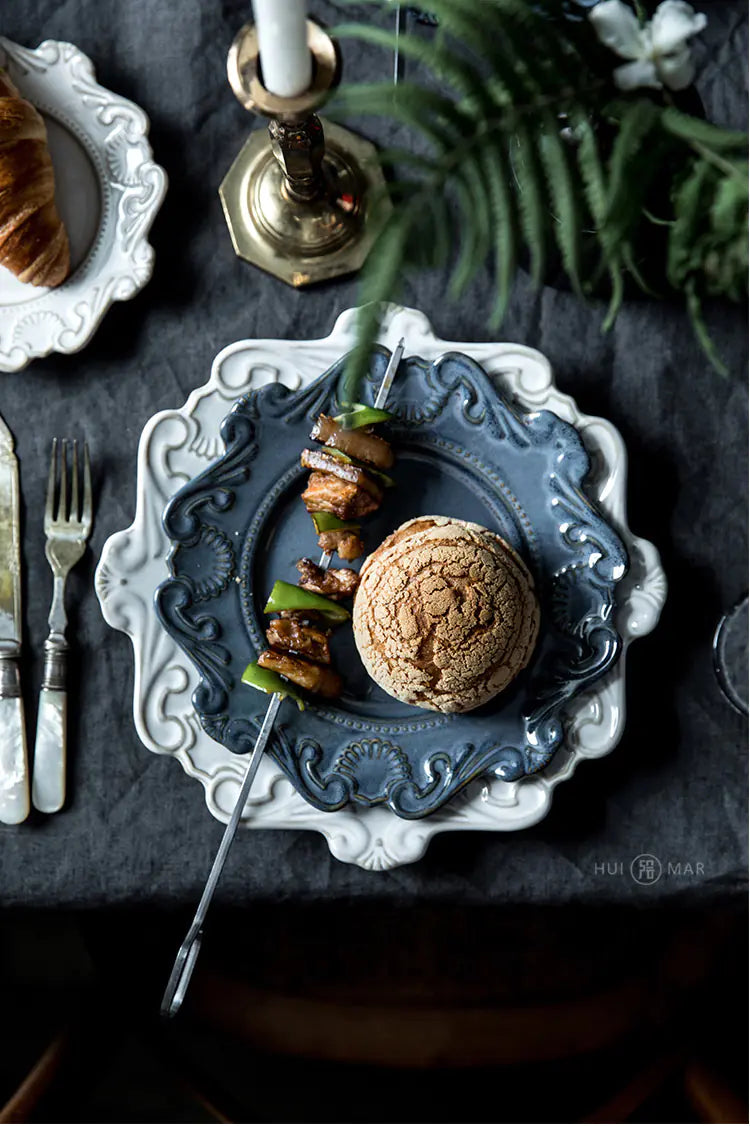 Creative Baroque European Dinnerware Set – Elegant Ceramic Plates & Bowls
