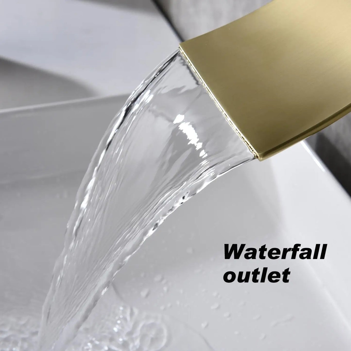 Stylish Wall-Mounted Bathroom Waterfall Faucet - Modern Design, Luxury Finish