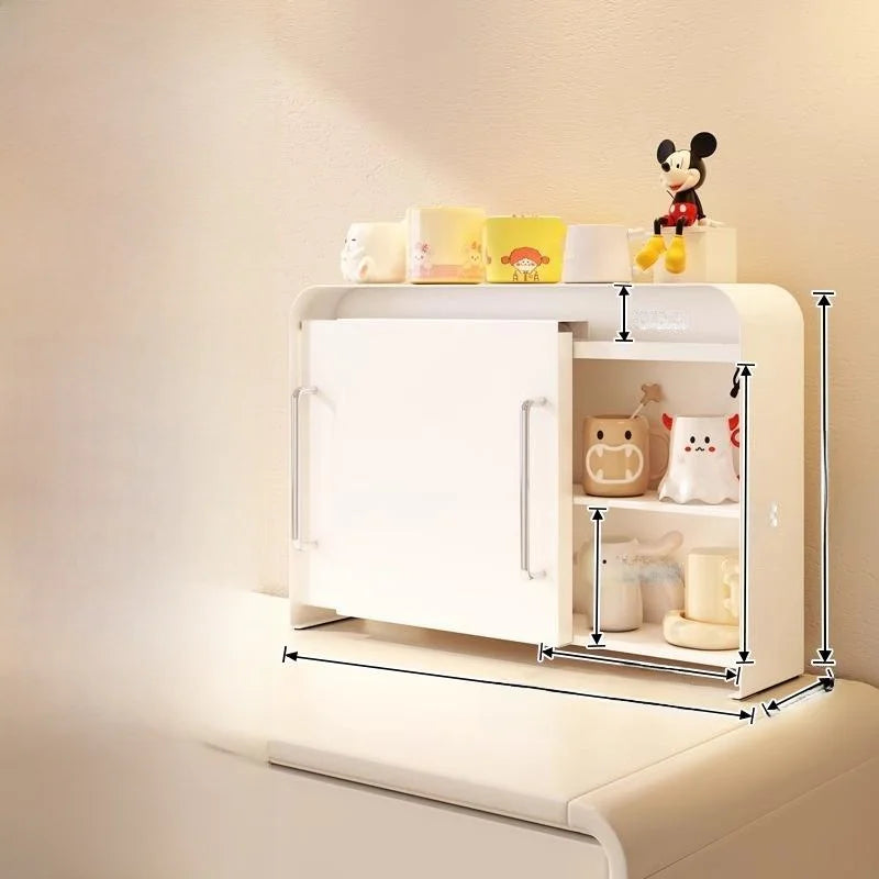 Steel Sliding Door Storage Box | Multipurpose Kitchen & Mug Organizer