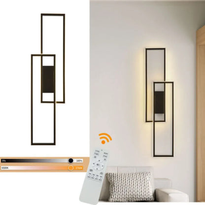Bymaocar 110-220V Modern LED Wall Lamp Fixture Sconce Bedroom Bedside Living Hallway Stair Light W/ Remote Control Fit 8m²-15m²