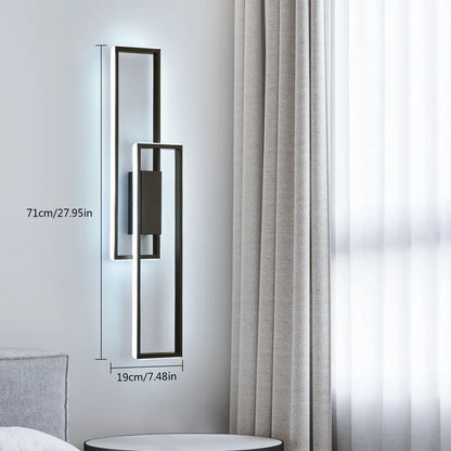 Bymaocar 110-220V Modern LED Wall Lamp Fixture Sconce Bedroom Bedside Living Hallway Stair Light W/ Remote Control Fit 8m²-15m²