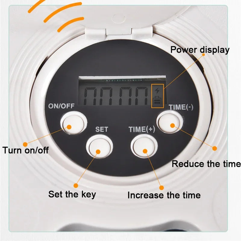 Automatic Cat & Dog Feeder – 6 Meal Trays, LCD Display, Anti-Slip