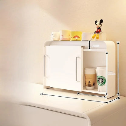 Steel Sliding Door Storage Box | Multipurpose Kitchen & Mug Organizer