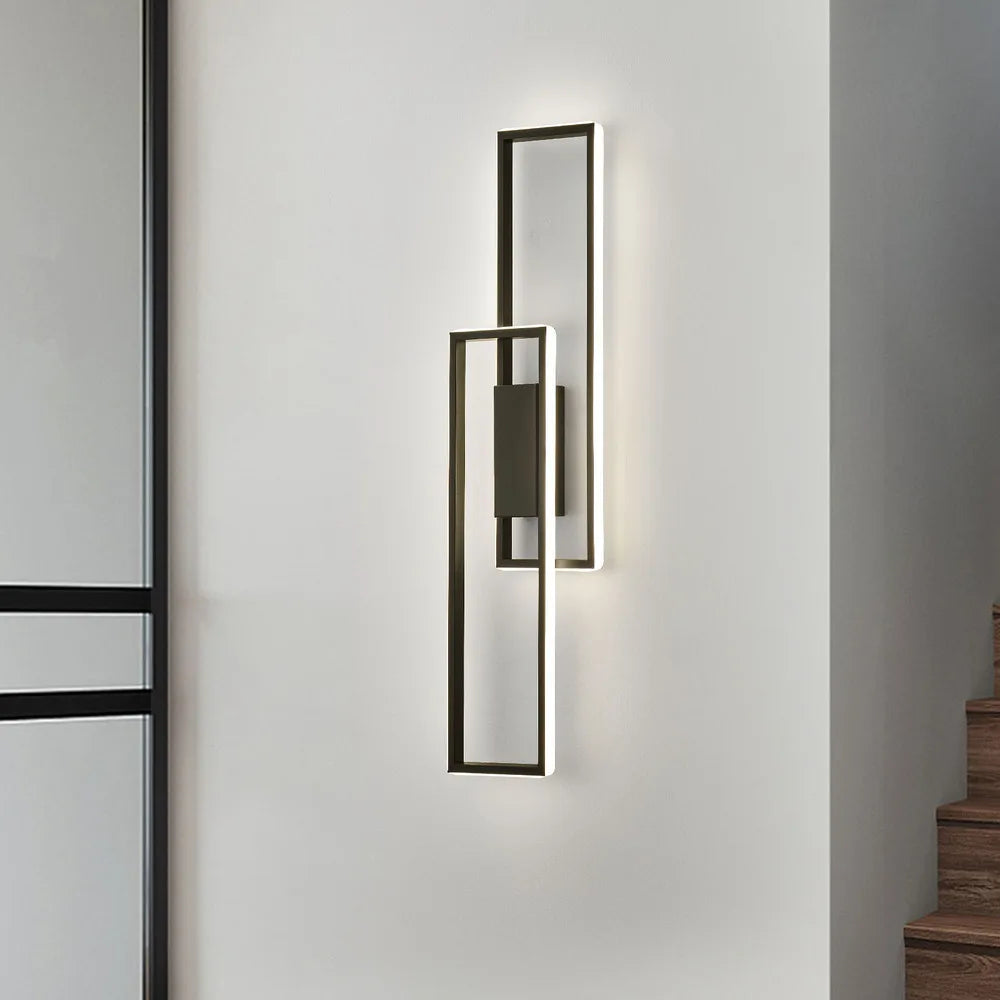 Bymaocar 110-220V Modern LED Wall Lamp Fixture Sconce Bedroom Bedside Living Hallway Stair Light W/ Remote Control Fit 8m²-15m²