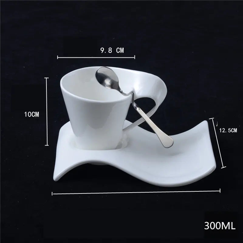 Elegant White Ceramic Coffee Mug – 90 ml Espresso Cup, Dishwasher & Microwave Safe