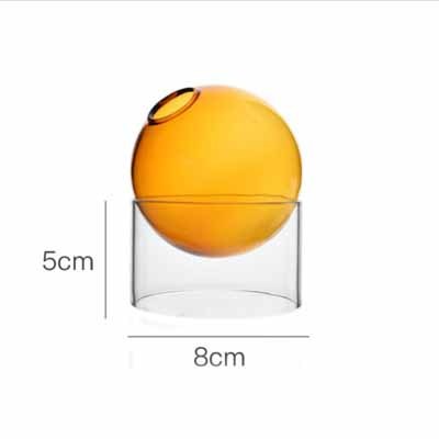 Creative Colorful Glass Bubble Vase – Modern Spherical Borosilicate Decoration