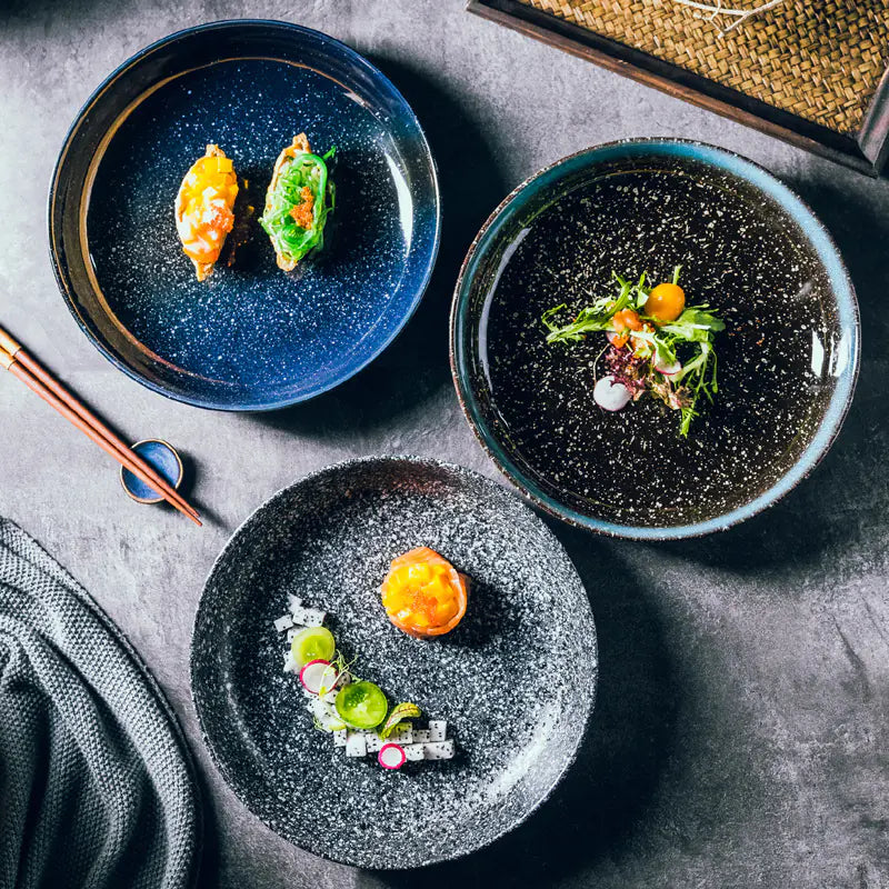 Large Capacity Dinner Dish (8″ & 10″) Microwave & Dishwasher Safe Ceramic Tableware