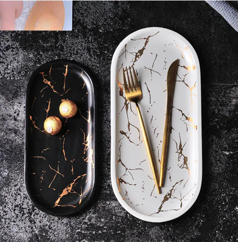Luxury Ceramic Fish Plate – Modern Nordic Dish for Dining & Home Decor