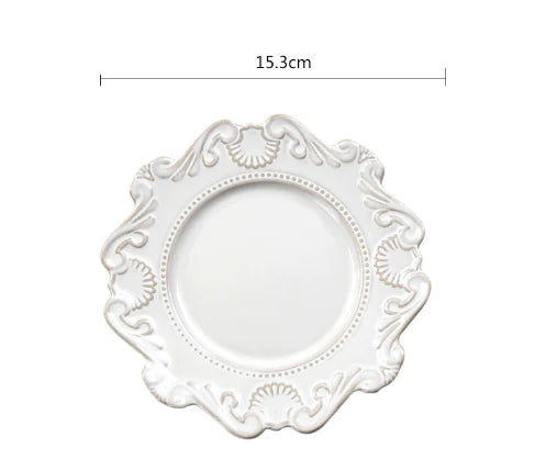 Creative Baroque European Dinnerware Set – Elegant Ceramic Plates & Bowls