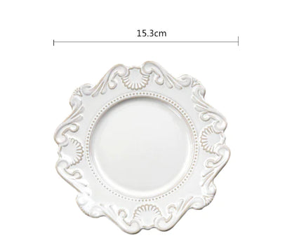 Creative Baroque European Dinnerware Set – Elegant Ceramic Plates & Bowls